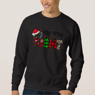 Buffalo Plaid Very Merry Emt Nurse Life Merry Chri Sweatshirt