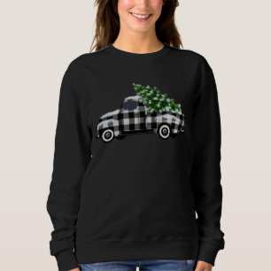 Buffalo Plaid Vintage Pickup Truck Sweatshirt