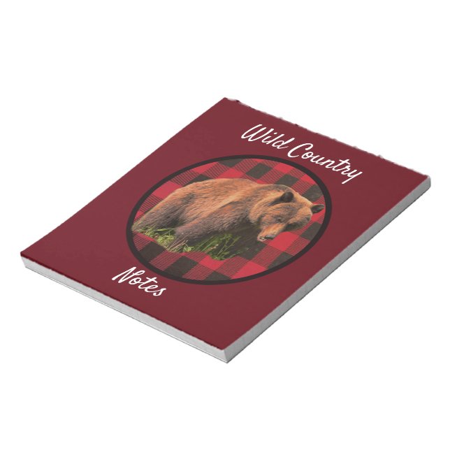Buffalo Plaid Wild Bear Country Notes (Rotated)