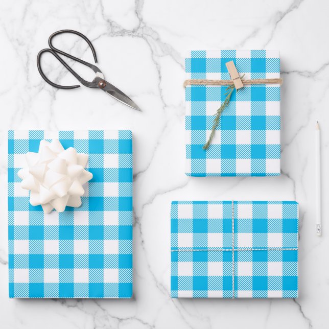 Buffalo Plaid Wrapping Paper Sheets (Front)