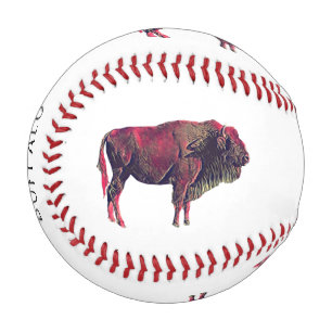 Buffalo Portrait Design For Bison or Wisent Animal Baseball