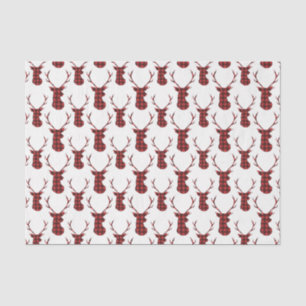 Buffalo Red Plaid Stag Deer's Tissue Paper