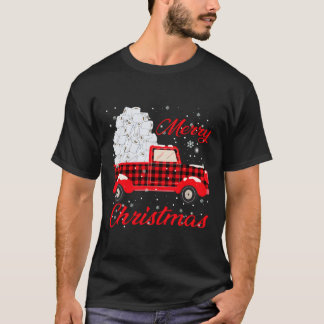 Buffalo Red Plaid Truck Merry Christmas Toilet Pap T-Shirt