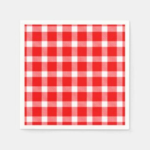 Buffalo Red White Plaid Holiday Picnic Classic Napkin