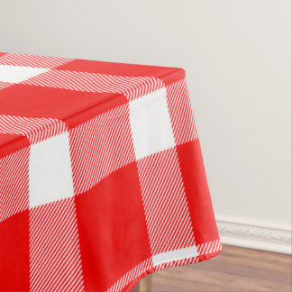 Buffalo Red White Plaid Holiday Picnic Classic Tablecloth