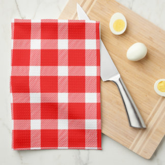 Buffalo Red White Plaid Holiday Picnic Classic Tea Towel