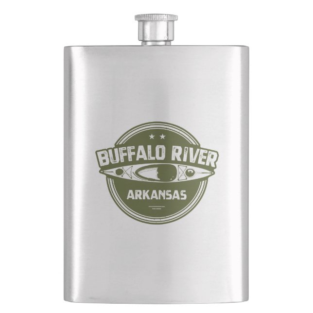 Buffalo River, Arkansas Hip Flask (Front)