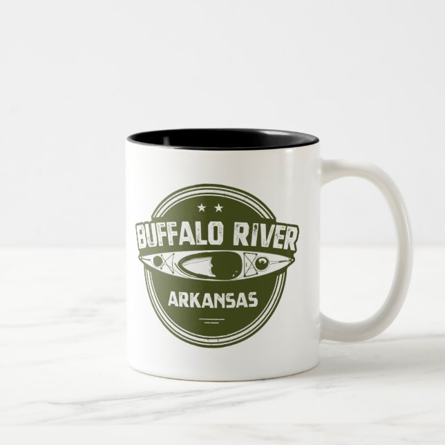 Buffalo River, Arkansas Two-Tone Coffee Mug (Right)