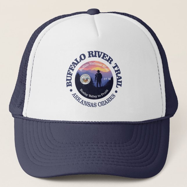 Buffalo River Trail (rd2) Trucker Hat (Front)