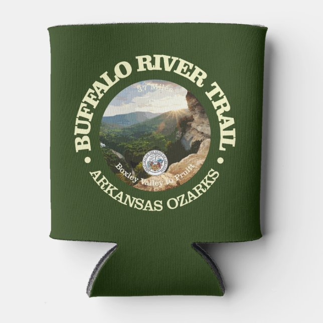 Buffalo River Trail (rd) Can Cooler (Front)
