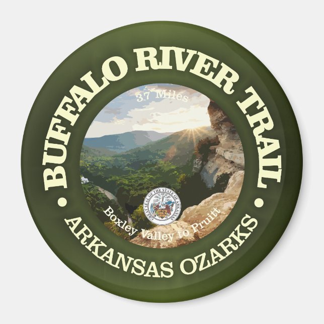 Buffalo River Trail (rd) Magnet (Front)