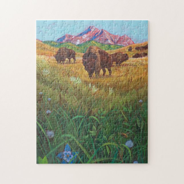 Buffalo Roam Puzzle (Vertical)