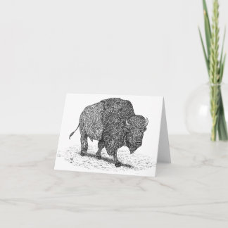 Buffalo Roaming Note Card