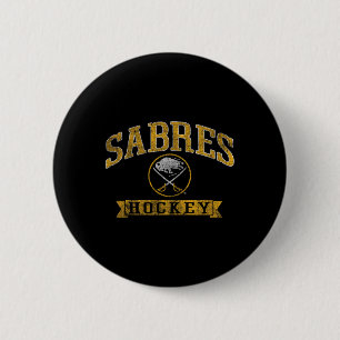 Buffalo Sabres Vintage Hockey Blue Nhl Officially  6 Cm Round Badge