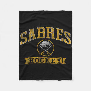 Buffalo Sabres Vintage Hockey Blue Nhl Officially Fleece Blanket