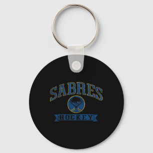 Buffalo Sabres Vintage Hockey White Nhl Officially Key Ring