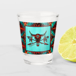  Buffalo Skull And Arrows Shot Glass