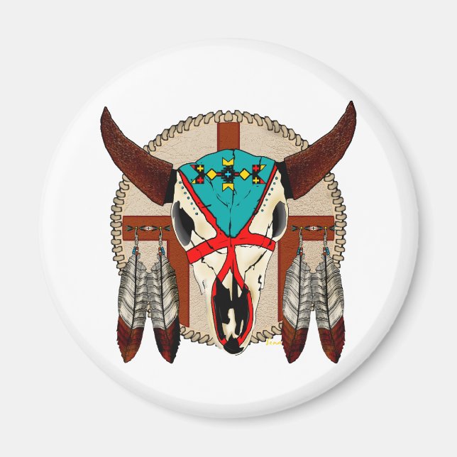 Buffalo Skull Magnet (Front)