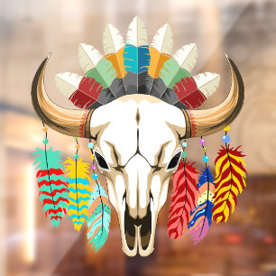 Buffalo Skull Native American Emblem