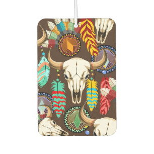 Buffalo Skull Native American Emblem Car Air Freshener