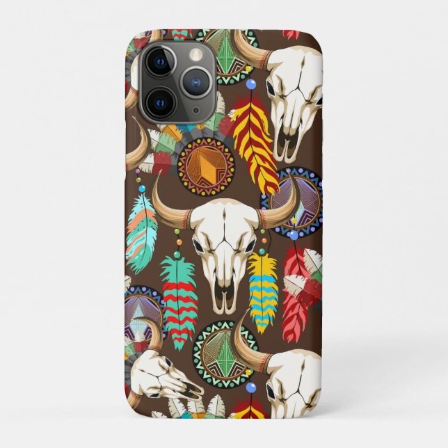 Buffalo Skull Native American Emblem Case-Mate iPhone Case (Back)