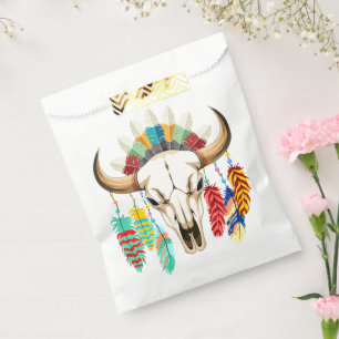 Buffalo Skull Native American Emblem Favour Bag