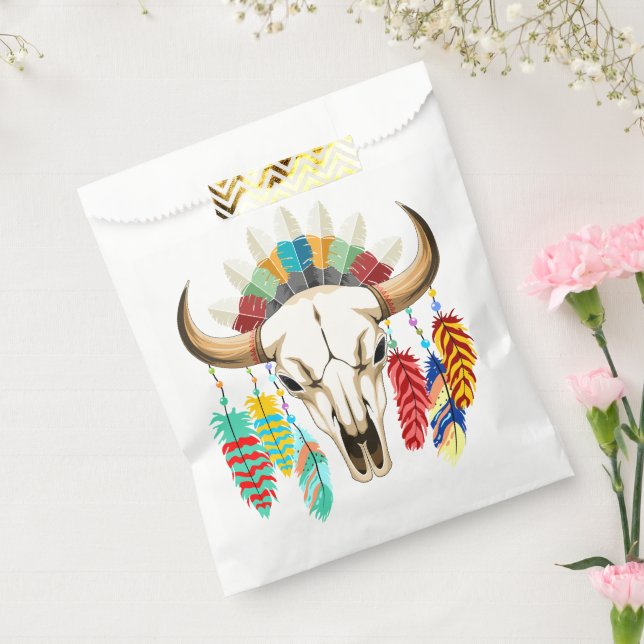 Buffalo Skull Native American Emblem Favour Bag (Sealed)