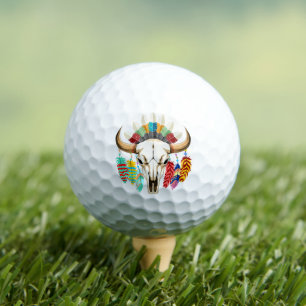 Buffalo Skull Native American Emblem Golf Balls