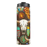 Buffalo Skull Native American Emblem