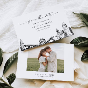 Buffalo Skyline Wedding Save the Date Card