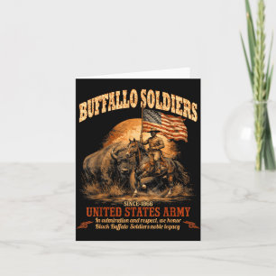 Buffalo soldiers, african american black history card