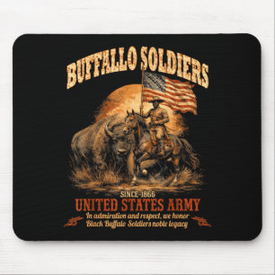 Buffalo soldiers, african american black history mouse pad
