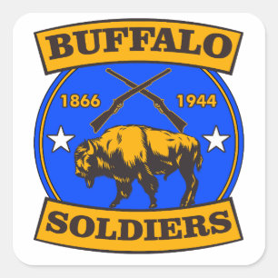 BUFFALO SOLDIERS CIVIL WAR LOGO SQUARE STICKER