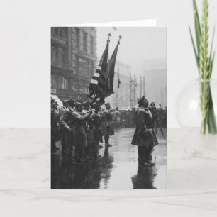 "Buffalo" Soldiers Returning Colours - 1919 Card