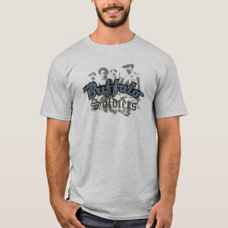 Buffalo Soldiers Tshirt Design Blue Grey