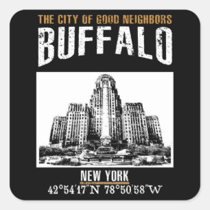Buffalo Square Sticker
