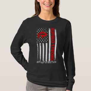 Buffalo Strong Pray For Buffalo American Flag T-Shirt