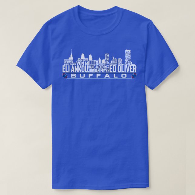 Buffalo  Team 23 Player Roster Buffalo City Skylin T-Shirt (Design Front)