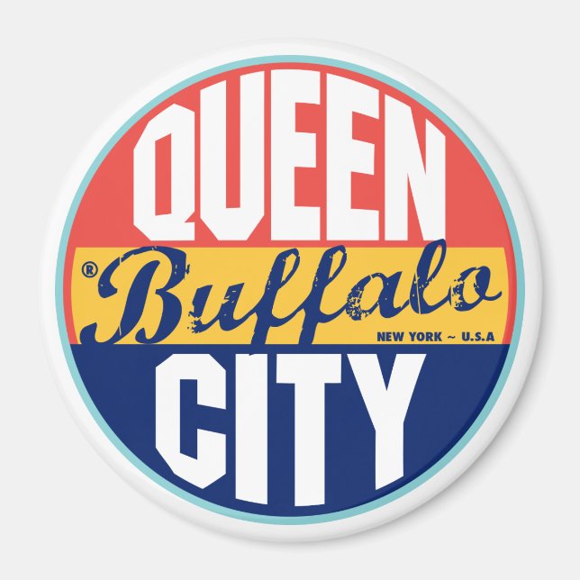 Buffalo Vintage Label Magnet (Front)