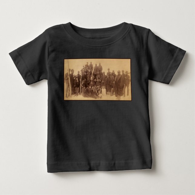 Buffalo Warriors: American Black Fighting Cavalry Baby T-Shirt (Front)