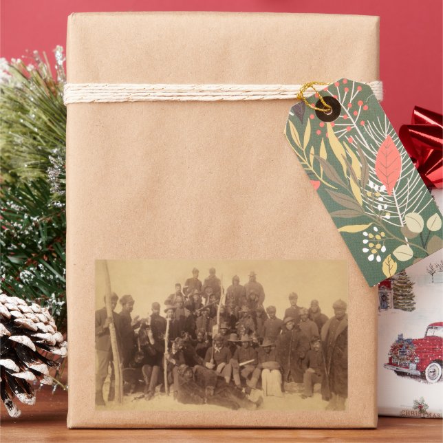 Buffalo Warriors: American Black Fighting Cavalry Rectangular Sticker (Holiday)