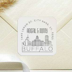 Buffalo Wedding   Pre-Addressed Envelope Seal