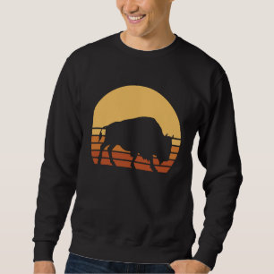 Buffalo Whisperer Fluffy Cows Native American Biso Sweatshirt