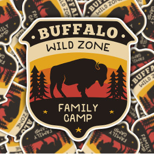 Buffalo Wild Zone Camping   Die-Cut Sticker