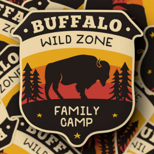 Buffalo Wild Zone Camping Die-Cut Sticker