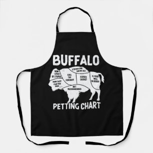Buffalo Wildlife Petting Chart For Bison Lovers Fl Apron