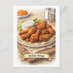Buffalo Wings (American Food Series) Postcard