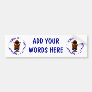 Buffalo with Beef on Weck and Buffalo Wings Bumper Sticker