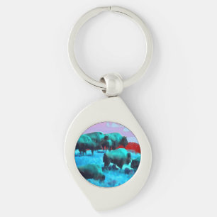 Buffaloes Key Ring