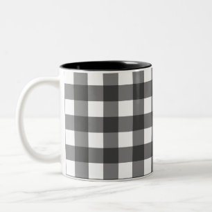 BuffBuffalo Plaid Coffee Mug – Black and White